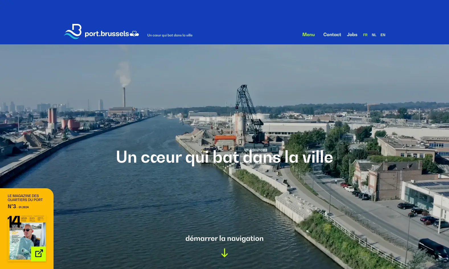 Brussels harbor website screenshot